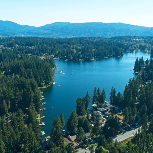 Aerial view of Lake Sammamish